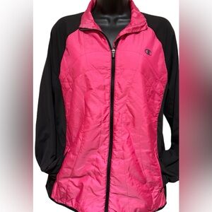 Champion Women's Vibrant Pink and Black Ski Jacket❤️